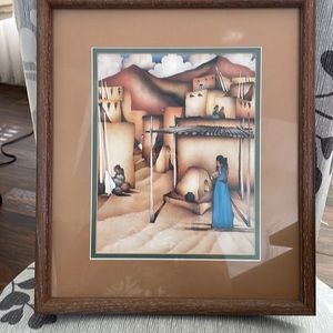 Southwestern print artist unknown. Print has neutral colors will go in any room